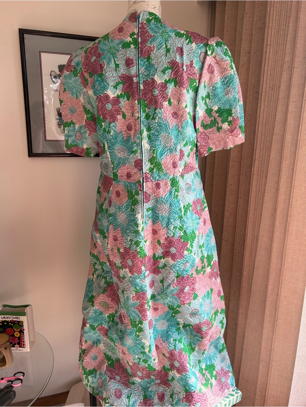 🌸 Christiane of Paris Haute Couture Floral Dress 🌸 - Picture 6 of 6